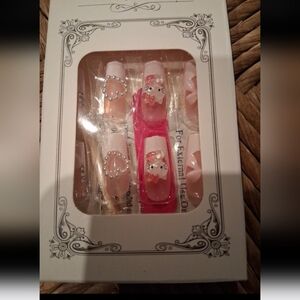 Pink and White Nail Art Set